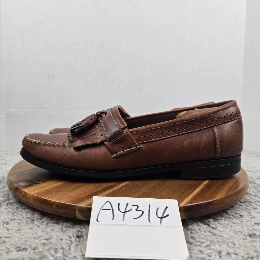 G.H. Bass Mens 10.5D Michael Brown Leather Lifestyle Office Kiltie Tassel Loafer
